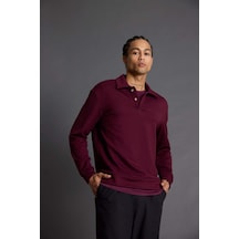 Defacto Standart Fit Polo Yaka Modal Sporcu Sweatshirt G3596ax25wnbr34 Bordo-br34 Defacto Standart Fit Polo Yaka Modal Sporcu Sweatshirt G3596ax25wnbr34 Bordo-br34