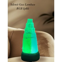 Rgb Işıklı Selenit Taşı Gece Lambası 7 Farklı Mod 7