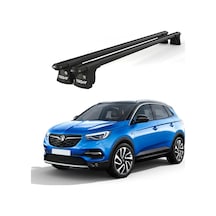 Trio-ıı Opel Grandland 2017 Ve Sonrası Uyumlu Siyah Kilitli Ara Atkı 120cm Port Bagaj Tavan Barı