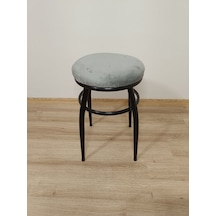 Evko Mobilya Tabure, Bar Taburesi, 2'li Tabure, Metal Ayaklı Tabure - Gri