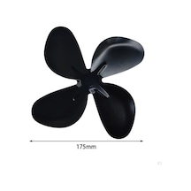 Pazly 17.5cm Siyah Şömine Fan Pervanesi Balde, Yedek Parça, Sıcak Sirkülasyonlu Hava Yedekleri 4