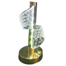 Halka Desenli Dekoratif Led Masa Lambası Gold