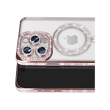 Newface - 753 - İphone 16 Pro Max Kılıf Joke Simli Magneticsafe Kılıf - Ece-umay - - Pembe