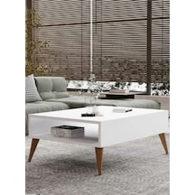 Orta Sehpa Masa Salon Sehpası Lüx Model 90x50x33 Beyaz