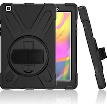 Samsung Galaxy T290 Tab A 8 Kılıf Amazing Tablet Kapak - Siyah Arka Kapak