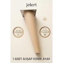 Konik Masif Gürgen Mobilya Ayağı 20 Cm Metal Montaj Aparatlı, Robot Süpürge Uyumlu Koltuk Kanepe Tv Ünitesi Baza Yükseltme Ayağı Ham/boyasız Tekli Ham Boyasız