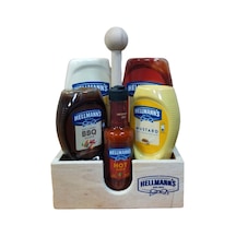 Hellmann's 5'li Sos Paketi Ahşap Tepsi 4 Adet