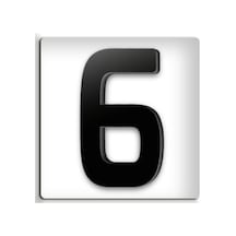 15 Cm Yapışkanlı Kapı Numarası No: 6 - Paslanmaz Dış Mekan Daire, Villa Ve Bina Numaratörü