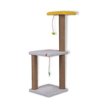 82 Cm Krem İki Katlı Kedi Tırmalama Tahtası Catnipli Tırmalama Tahtası Gri