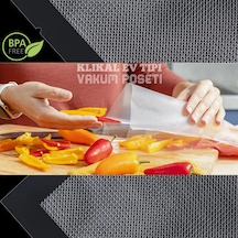 Klikal Tırtıklı Vakum Makinesi Poşeti Ev Tipi 20 x 26 50 Adet