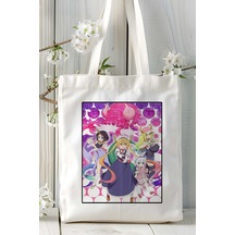 Art Hediye Miss Kobayashi's Dragon Maid Baskılı Bez Omuz Çantası Kişiye Özel Model 3 Çok Renkli