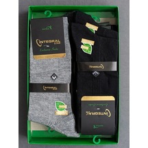 İntegral Star Exclusive Bambu Çorap Seti - 12 Adet Siyah, Koyu Gri, Açık Gri Erkek Dikişsiz Çorap