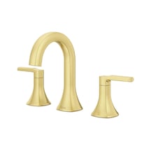Vaneri Banyo Lavabo Bataryası, 20 Cm Yaygın, 2 Saplı, 3 Delikli, Fırçalanmış Altın Kaplama, Lf049vrıbg Genel