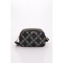 Pierre Cardin 05pc24k824 Kadın Çapraz Çanta Siyah Melanj Zincir Kanvas