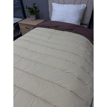 Clasy %100 Pamuk Ranforce Tek Kişilik Yorgan Çift Taraflı Kahve-kapuçino Düz Desen Cappucino
