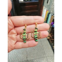 Boncuk Ay Küpe Şık Hediye Model 5ab62e Çok Renkli