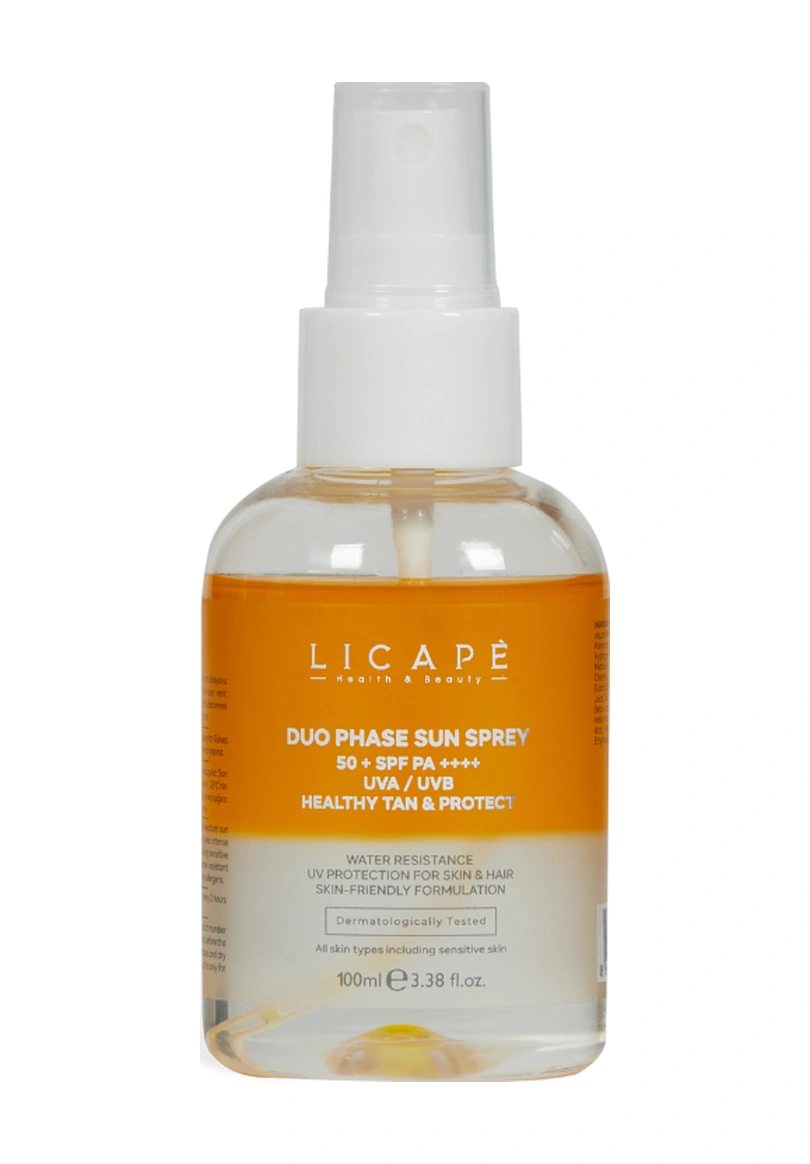 Licape Kuru Ve Hassas Ciltler İçin İki Aşamalı, Su Bazlı Ve Suya Dayanıklı Güneş Kremi 100 ml