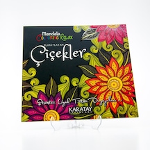 Mandala Rahatlatan Çiçekler Boyama Kitabı 23X24Cm Büyük Boy Sıfır