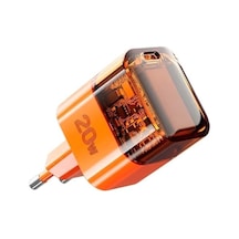 Azeada Lınsu 20w Type-c Hızlı Şarj Adaptörü Turuncu Pd-a31 20w Tek Giriş, Şarj Başlık