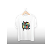 Stay True Detaylı Unisex Tişört Beyaz