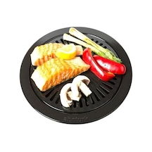 Yapışmaz Emaye Ev Kamp Barbekü Izgara Sulu Grill Ocak Üstü Yanmaz Yapışmaz Dumansız Her Ocağa Uyar