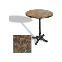 Çipa 1004 Döküm Ayak Yuvarlak Masa Çap 60cm - Werzalit, Wermodin Ve Allzalit Tabla - Karacabey Mermer Çok Renkli