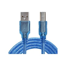 Powermaster Pm-3267 3 Metre Şeffaf Mavi Usb 2.0 Yazıcı Kablosu