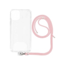 Tecno Spark 20c İp Askılı Şeffaf Silikon Kılıf Tozpembe