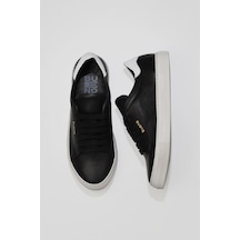 01MU11901 Bueno Shoes Siyah Beyaz Deri Erkek Spor Ayakkabı