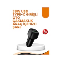 Araç Çakmak Girişli 38w Hızlı Şarj Aleti İki Cihaz Destekli 1