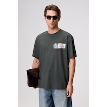 Grimelange Monedo Erkek Baskılı Yeşil T-shirt