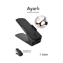1 Adet Ayarlanabilir Ayakkabı Rampası - Yükseklik Ayarlı Ayakkabı Düzenleyici Dolap İçi Organizer Siyah