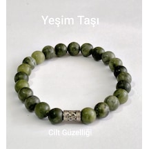 Fy Doğaltaş 8mm Yeşim Taşı Bileklik Yeşil