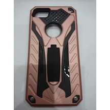 Apple Uyumlu iPhone 8 Ios Cep Telefonu Standlı Tank Kılıf Rose Gold Renk