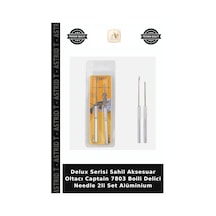 Delux Serisi Sahil Aksesuar Oltacı Captain 7803 Boili Delici Needle 2li Set Alüminium standart