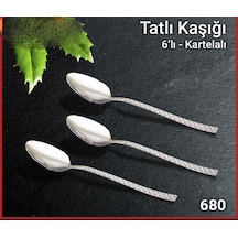 Konak Züccaciye Hasır Desen 6lı Tatlı Kaşığı