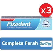 Fixodent Complete Ferah Diş Protez Yapıştırıcı Krem 3 x 47 G