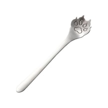 Gül Altın Sevimli Köpek Pençesi Paslanmaz Çelik Uzun Saplı Dondurma Tatlı Kahve Kaşığı Sofra Takımı