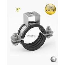 Paslanmaz Çelik Ağır Yük Kafalı Boru Kelepçesi 6'' 304 Kalite