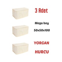 3 Adet Büyük Boy Hurç Seti Ev Taşınma Çeyizlik Yorgan Hurcu Çok Amaçlı Düzenleyici Hurç Tela 100 X 5 Diğer
