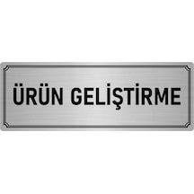 Metal Yönlendirme Levhası, Departman Kapı İsimliği Ürün Geliştirme 10x20 cm Gümüş Renk