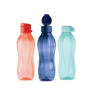 Eko Şişe Suluk 500 Ml 3 Lü Set Lacivert-nar Çiçeği Kırmızı-turkuaz Mavisi