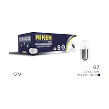 Niken 12v 67 Ampul R5w Ba15s 10 Lu