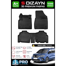 S-dizayn Renault Kangoo 3d Pro Havuzlu Paspas 2024 Üzeri A+ Kalite