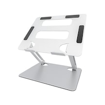 L303 Alüminyum Alaşımlı Ayarlanabilir Tablet Standı, 17,3 İnçe Kadar Cihazlar Katlanabilir Soğutma Dizüstü Bilgisayar Yükselticisi Gümüş