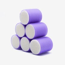 Croc 1203 Mor Cırtlı Sünger Bigudi 6lı Çap 5cm