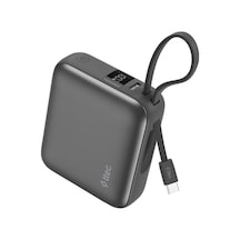 Ttec 2BB232GR Recharger Mini LCD 10.000 mAh PD 35W USB-C Dahili Kablolu Taşınabilir Hızlı Şarj Aleti