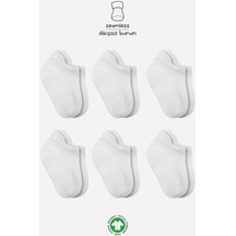 Bistyle 6lı Basic Sneakers Soket Çorap 6108 Beyaz 001