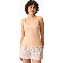 Penti Somon Morning Time Pamuklu Şortlu Pijama Takımı