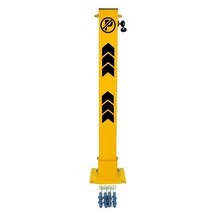 Kilitli Otopark Direği Yukarıdan Kilitli 75 cm, Park Bariyeri-2283 - Sarı